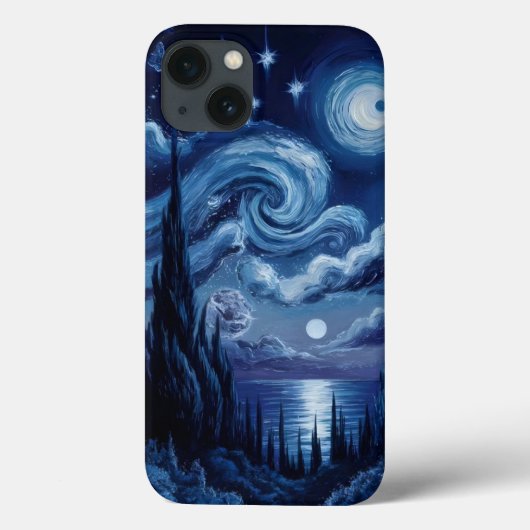 Van Gogh geïnspireerd: Starry Night Ocean Editie Case-Mate iPhone Case (Achterkant)