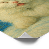 Van Gogh geïnspireerde kattenkunst – Witte kat ond Poster (Hoek)