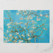 Van Gogh - Gelukkig nieuwjaar met Sterrennacht /Rh Folie Feestdagenkaart (Achterkant)