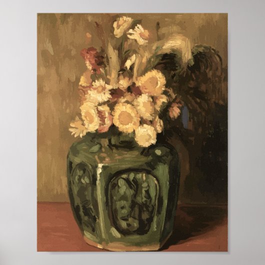 Van Gogh Gemberpot met Chrysanten Poster (Voorkant)