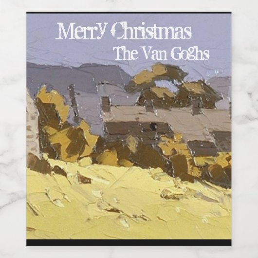 Van Gogh gepersonaliseerd wijnlabel Wijn Etiket (Enkel label)