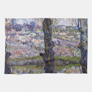 Van Gogh Gezicht op Arles Bloeiende Tuin Theedoek