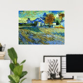 Van Gogh - Gezicht op de kerk van Saint-Paul, Poster (Thuiskantoor)