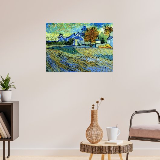Van Gogh - Gezicht op de kerk van Saint-Paul, Poster (Woonkamer 3)