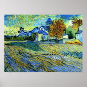 Van Gogh - Gezicht op de kerk van Saint-Paul, Poster (Voorkant)