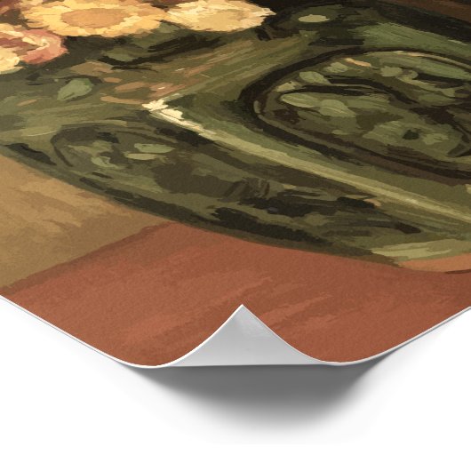 Van Gogh Ginger Jar with Chrysanthemums Poster (Hoek)