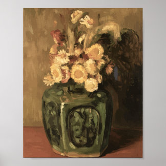 Van Gogh Ginger Jar with Chrysanthemums  Poster