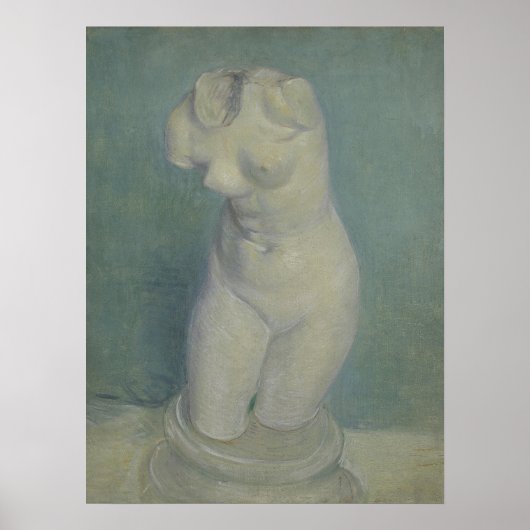 Van Gogh Gipsen torso - Klassieke beeldje kunst Poster (Voorkant)