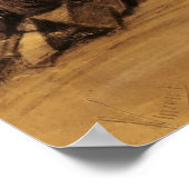 Van Gogh - Girl Kneeling door een slede Poster (Hoek)