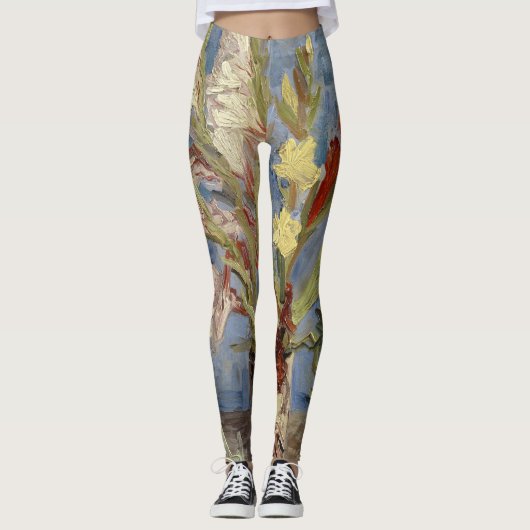 Van Gogh Gladioli en China Asters GalleryHD Art Leggings (Voorkant)