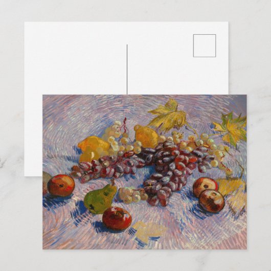 Van Gogh Grapes Lemons Pears Apples still Life Pos Briefkaart (Voorkant / Achterkant)