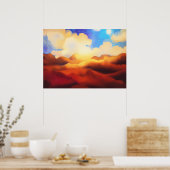 Van Gogh Grass Field en Mooi landschap Poster (Keuken)