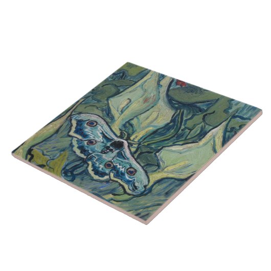 Van Gogh  Great Peacock Moth Tegeltje (Zijkant)