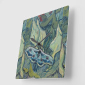 Van Gogh  Great Peacock Moth Vierkante Klok (Hoek)