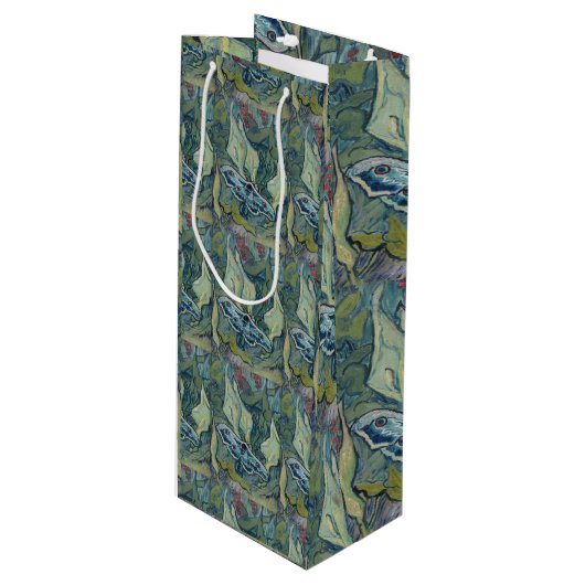 Van Gogh  Great Peacock Moth Wijn Cadeautas (Voorkant Gekanteld)