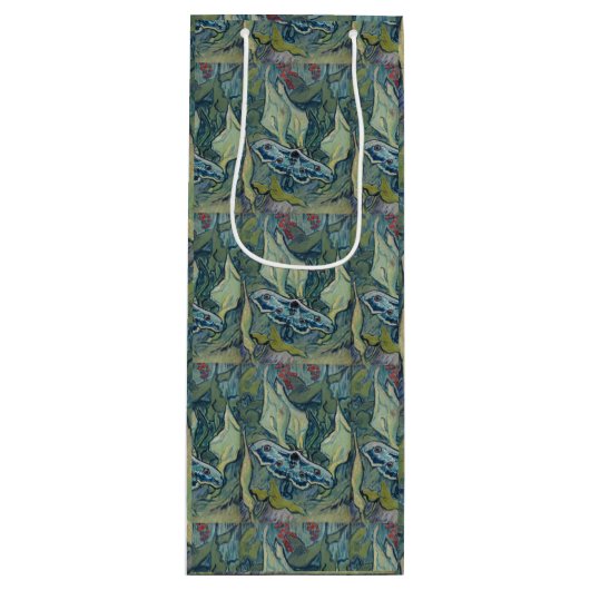 Van Gogh Great Peacock Moth Wijn Cadeautas (Voorkant)