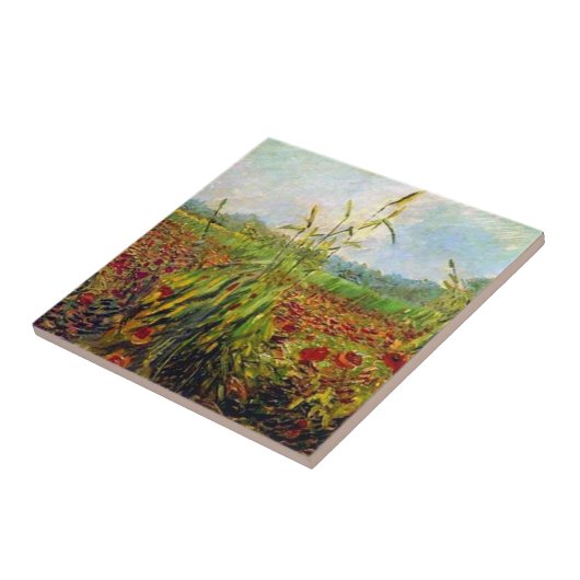 Van Gogh - Green Corn Stalks Tegeltje (Zijkant)
