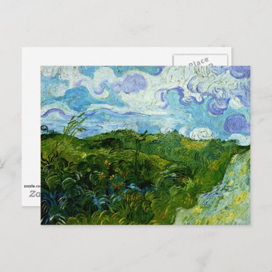Van Gogh - Green Wheat Fields Briefkaart (Voorkant / Achterkant)