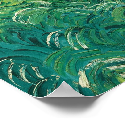 Van Gogh Green Wheat Fields Old Art Poster (Hoek)