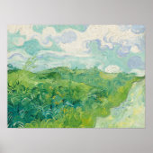 Van Gogh Green Wheat Fields Old Art Poster (Voorkant)