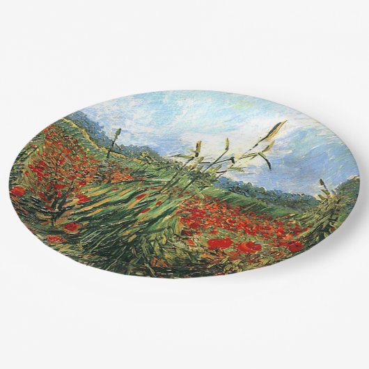 Van Gogh - Groene oorlogen van tarwe Papieren Bordje (Gekanteld)