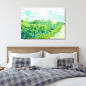 Van Gogh - Groene Tarwevelden, Auvers Canvas Afdruk (Insitu (Slaapkamer))