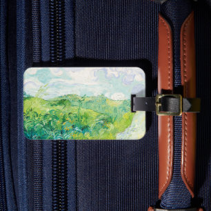 Van Gogh Groene Tarwevelden Auvers. impressionisme Bagagelabel