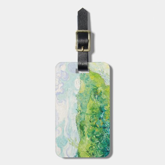 Van Gogh Groene Tarwevelden Auvers. impressionisme Bagagelabel (Voorkant verticaal)