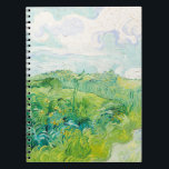 Van Gogh Groene Tarwevelden Auvers. impressionisme Notitieboek<br><div class="desc">Van Gogh "Groene Tarwevelden,  Auvers" notitieboek. Groen impressionisme kunst.</div>