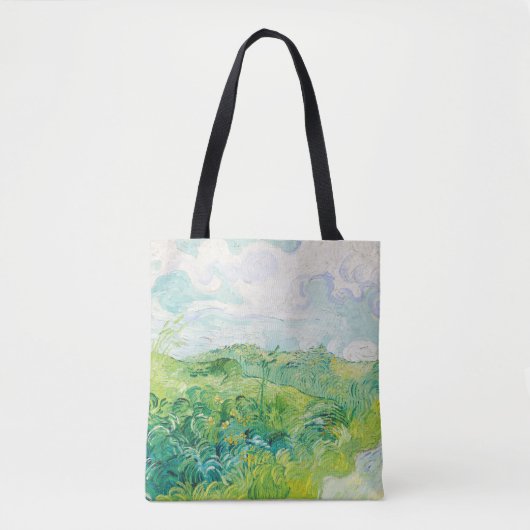Van Gogh Groene Tarwevelden Auvers. impressionisme Tote Bag (Voorkant)