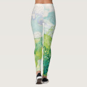 Van Gogh Groene Tarwevelden Auvers. impressionist Leggings (Achterkant)