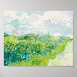 Van Gogh. Groene Wheat Fields auvers. Impressionis Poster