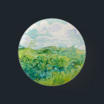 Van Gogh. Groene Wheat Fields auvers. Impressionis Ronde Button 3,2 Cm<br><div class="desc">Van Gogh 'Green Wheat Fields,  Auvers' knop.</div>