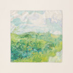Van Gogh. Groene Wheat Fields auvers. Impressionis Sjaal<br><div class="desc">Van Gogh "Green Wheat Fields,  Auvers" scarf.</div>
