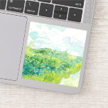 Van Gogh. Groene Wheat Fields auvers. Impressionis Sticker<br><div class="desc">Van Gogh "Green Wheat Fields,  Auvers" sticker.</div>