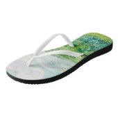 Van Gogh. Groene Wheat Fields auvers. Impressionis Teenslippers (Schuin)