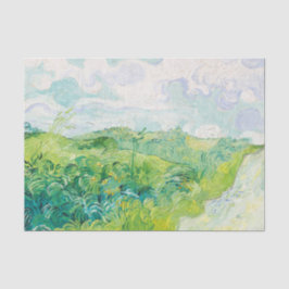 Van Gogh. Groene Wheat Fields auvers. Impressionis Tissuepapier