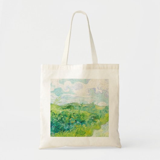 Van Gogh. Groene Wheat Fields auvers. Impressionis Tote Bag (Voorkant)