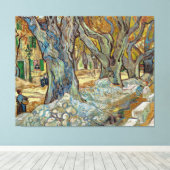 Van Gogh grote bomen schilderen Canvas Afdruk (Insitu (Houten vloer))