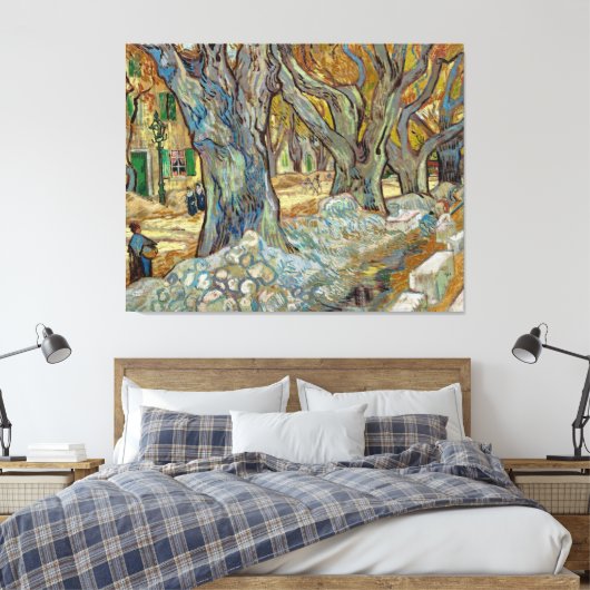 Van Gogh grote bomen schilderen Canvas Afdruk (Insitu (Slaapkamer))