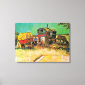 Van Gogh - Gypsy Camp met Horse Dray Canvas Afdruk (Voorkant)