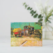 Van Gogh - Gypsy Camp with Horse Dray Briefkaart (Staand voorkant)