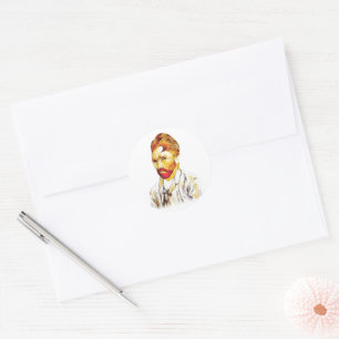 Van Gogh Hair Do Ronde Sticker