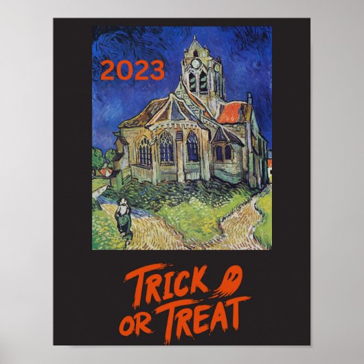 Van Gogh Halloween Trick or treat Poster (Voorkant)