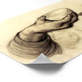 Van Gogh - Handje met Bowl en een kat Poster (Hoek)