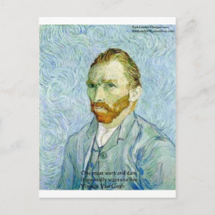 Van Gogh "Hard Werk" Wijsheid Quote Cadeaus & Kaar Briefkaart