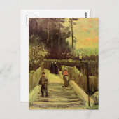 Van Gogh - Hellend pad in Montmarte Briefkaart (Voorkant / Achterkant)