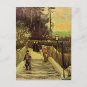 Van Gogh - Hellend pad in Montmarte Briefkaart (Voorkant)