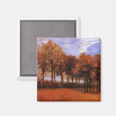 Van Gogh - Herfstlandschap, beeldende kunst, Magneet (Voorkant / Achterkant)
