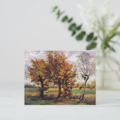 Van Gogh - Herfstlandschap met vier bomen Briefkaart (Staand voorkant)